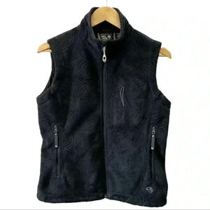 Vintage Mountain Hardwear Vest Gore Windstopper Fleece Zip Up  Black Small